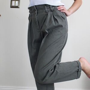 Olive Green Straight Leg Pants